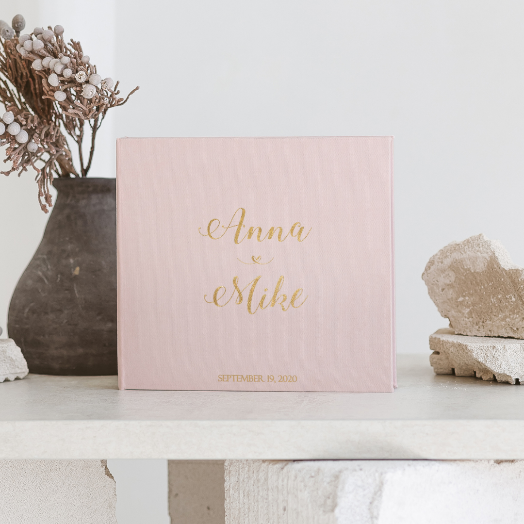 JADA Pink Personalized Wedding Guest Book - JADA.