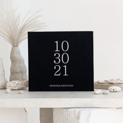 Black Personalized Wedding Guest Book - JUSTINA.