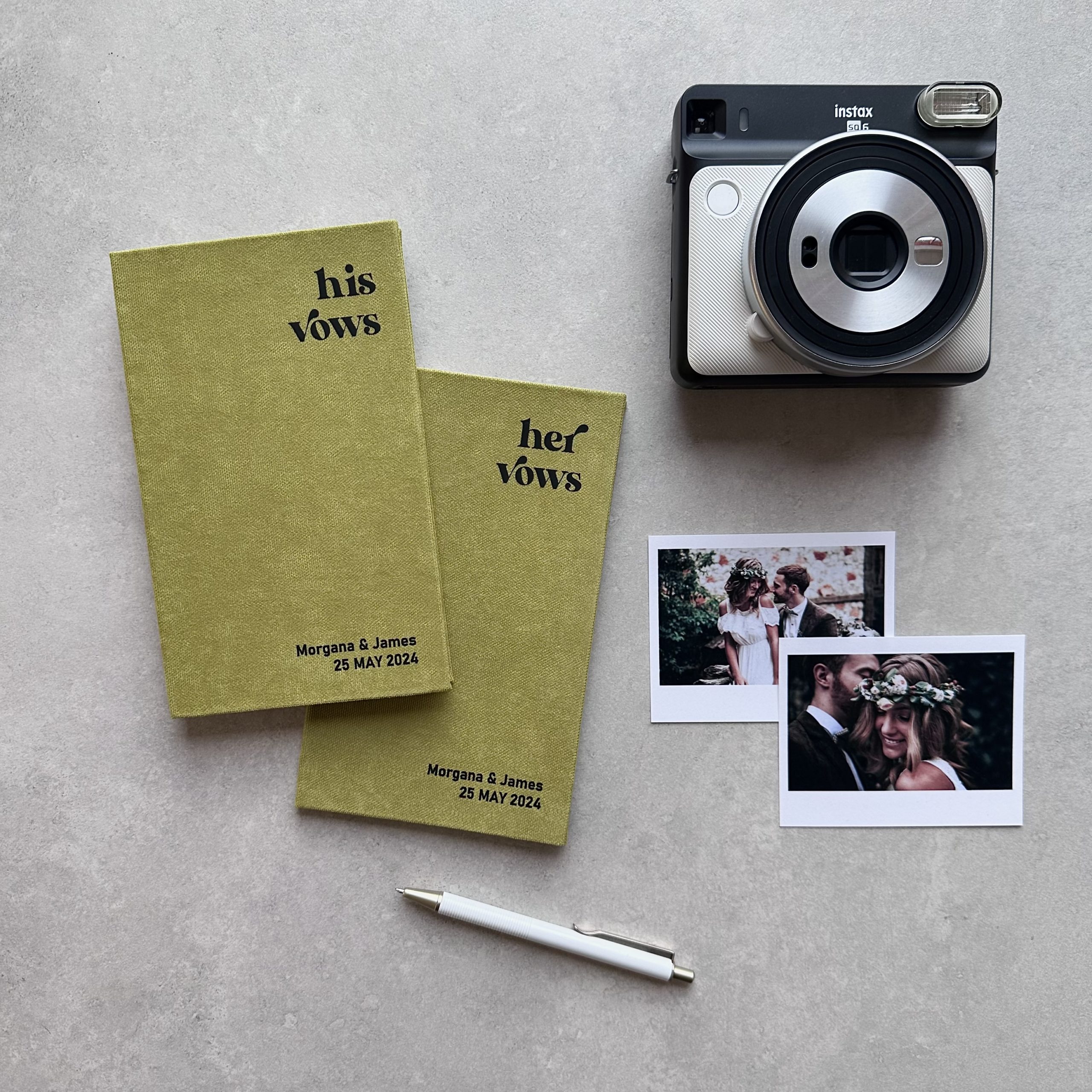 MORGANA Handmade personalized wedding vow books for couples.