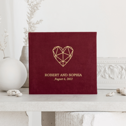 Marsala Personalized Wedding Guest Book - REBECCA.