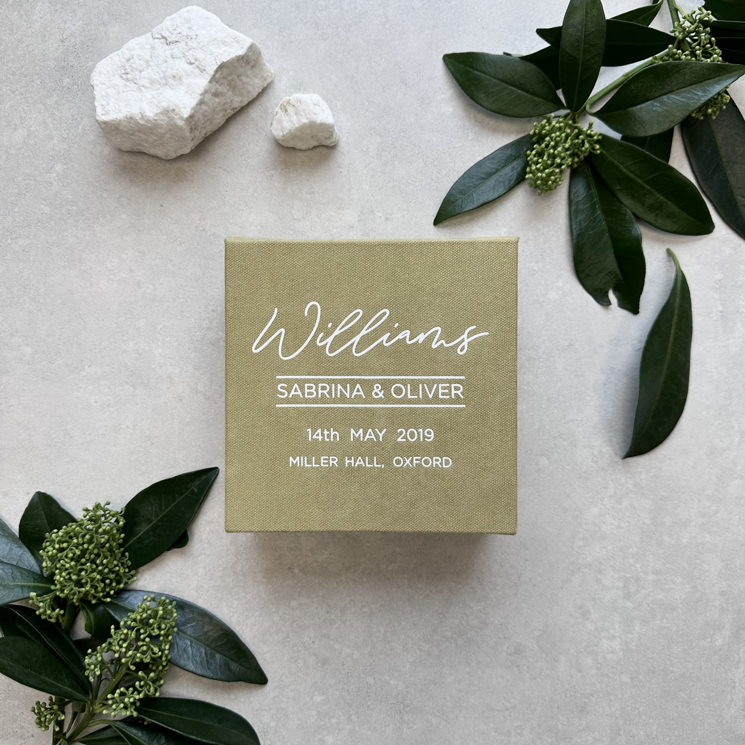 SABRINA Handmade wedding ring box