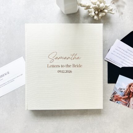 Personalized Letters to the Bride Scrapbook Binder with Envelopes – Bachelorette Bridal Shower Guestbook
